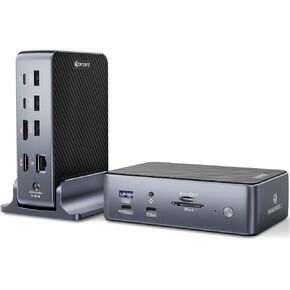 Thunderbolt 4 Dock (Intel Certified), MacBook Pro Docking Station with 15 in 1, 160W Power, 8K@30Hz or 4K@60Hz, Thunderbolt Hub for Windows&MacBook PC Laptops. USB-C, USB-A, Ethernet, Audio, SD4.0