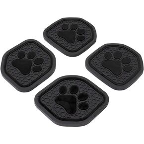 SENSHINE Cup Holder Inserts for Jeep Wrangler JL JLU Accessories 2018-2021 2022 2023, Cup Mat Pad for Gladiator JT 2020-2022 2023 Interior Decoration Accessories 4 Pcs(White Trim, Glow in Drak)