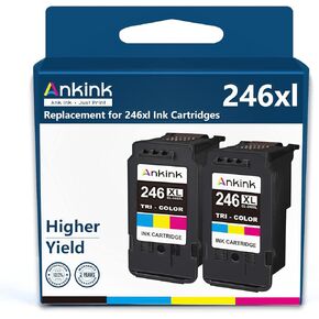 246XL Color Compatible Ink Cartridge Replacement for Canon 246 244 245 XL 245XL Cannon 244XL Color to MX490 MX492 MG2522 TS3100 TS3122 TS3300 TS3322 TS3320 TR4500 TR4520 TR4522 MG2500 Printer，2-Pack
