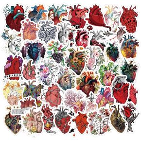 62 قطعة من ملصقات القلب، ملصقات جمالية، ملصقات فينيل مقاومة للماء لأجهزة الكمبيوتر المحمول، ممتص الصدمات، لوح التزلج، زجاجة مياه، الكمبيوتر، الهاتف، ملصقات كرتونية للأطفال والمراهقين والبالغين in Kuwait