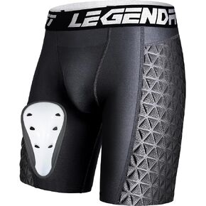 Men Baseball Sliding Underwear w/Cup Athletic Padded Compression Shorts Protector Support Football