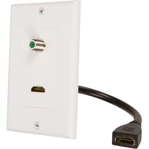 Buyer's Point HDMI Pigtail 3GHz Coax Wall Plate [UL Listed]