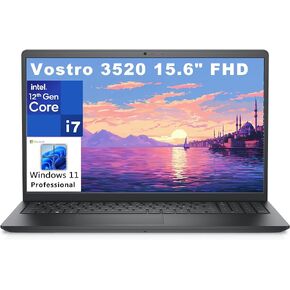 Dell Vostro 3000 Series 3520 15.6" FHD Business Laptop Computer, 12th Gen Intel 10-Cores i7-1255U, 8GB DDR4 RAM, 128GB PCIe SSD, 802.11ac WiFi, Bluetooth, Webcan, Carbon Black, Windows 11 Pro
