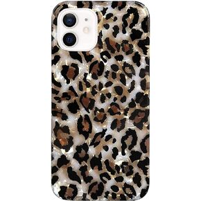 J.west for iPhone 12/12 Pro Case 6.1-inch, Luxury Grey Marble Design Graphics Stone Pattern Ultra Slim Thin Flexible Soft Rubber TPU Silicone Protective Phone Case Cover for Girls Womens Agate Slice