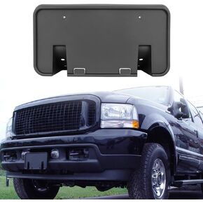 Front License Plate Frame, Plate Tag Bracket Holder Compatible with Ford F250 F350 F450 F550 Super Duty 1999-2004/Fit Excursion 2000-2004(Include License Plate Screws&Mounting Hardware)