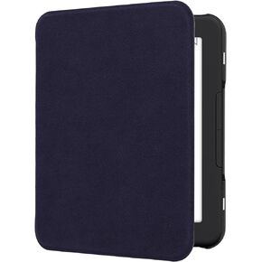 kwmobile Case Compatible with Barnes & Noble Nook Glowlight 4 / 4e Cover - Microfiber E Reader Magnetic Flip Cover - Blue