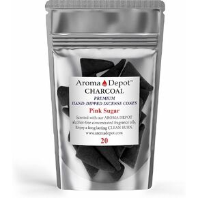 1'' Pink Sugar Charcoal TOPFLOW Incense Cones (20)