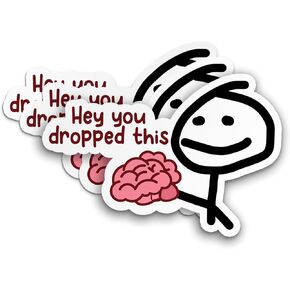 (3PCS) You Dropped This Meme Sticker Funny Vinyl Die-Cut Waterproof Vinyl Sticker for Hard Hat Laptop Water Bottle Phone Case Cars Stickers Decor Decal Stuff Gift Idea for Her Him Adults (2 Inches)