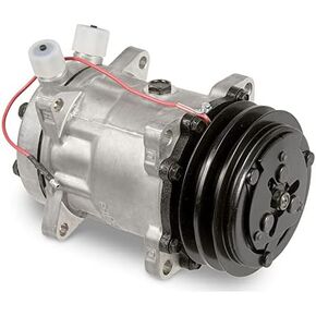 AC Compressor & 125mm Double V Belt A/C Clutch Replaces Sanden SD7H15 4663 12v Freightliner ABP N83 304452 - BuyAutoParts 60-01783NA NEW