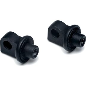 Kuryakyn 6775 Motorcycle Foot Control Component: Adjustable Stop Splined Peg Adapters, Satin Black, 1 Pair
