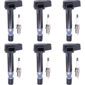 ApplianPar Ignition Coil and Spark Plug for Honda Accord 3.0 Odyssey Acura TL RL CL V6