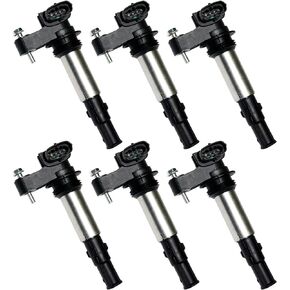 MAS Set of 6 Ignition Coil Pack Compatible with Buick Cadillac Chevy GMC Saab Saturn Enclave Traverse CTS STS 9-3 V6 2.8L 3.6L Replacement For C1508 UF375