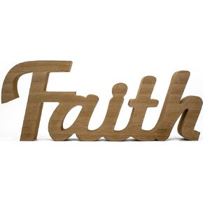 Rustic Decorative Black "Believe" Wooden Cutout Free Standing Sign 6" X 22"