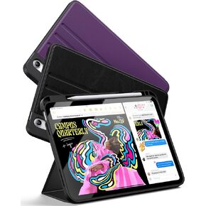TORRAS for iPad 10th Generation Case (2022) 10.9 inch - Military Grade Heavy Duty, Shockproof Protective Cover with Pencil Holder, 6 Angles, Magnetic Stand, Auto Sleep/Wake - Purple