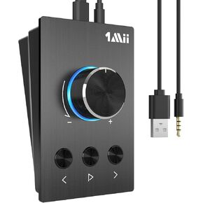 1Mii S04 Multimedia Volume Controller - Compatible with Win/7/8 10/Mac,Ideal for Listening to Music,Watching Movies at Home,Playing Games in Kuwait