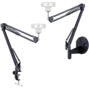 Webcam Stand Kit, 2in1 Wall Mount and Clamp Arm Holder for Logitech C920 C920s C922x C930e C925e Brio - Acetaken