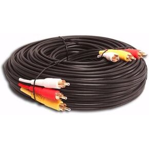 3 RCA Gold Audio Video Composite Cable (20ft)
