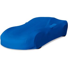 C6 Corvette Indoor Car Cover Ultraguard Stretch Satin - Dust Proof Full Cover - The Ultimate Custom Fit for 2005-2013 C6, Grand Sport, ZR1, Z06 Corvettes (Red)