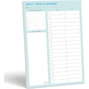 Sweetzer & Orange Time Block Planner. Undated Organizer To Do List Notepad. 7x10" Day Scheduler Productivity Task Pad. Checklist Diary, Work Journal, Appointment Pad, Daily To Do List Daybook