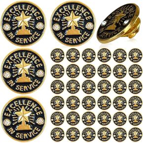 48 Pcs Employee of The Month Lapel Pin 3/4 Inch Employee Appreciation Lapel Pin 6 Style Employee Enamel Pins Employee Recognition Pins Motivational Pins for Award Employees Staff Team Gift