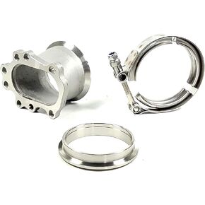 For T25 T28 GT25 GT28 GT25R Turbo Flange to V Band 3.0" Exhaust Adaptor Clamp Kit in Kuwait