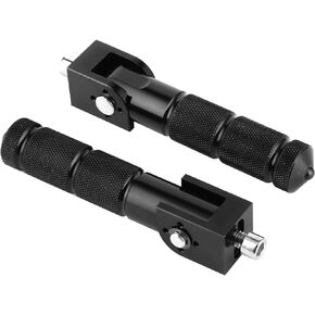 Ejoyous Motorcycle Foot Peg, 2Pcs Aluminum Foot Rest Pedals 8MM Universal 90 Degree Folding Footpegs Support Rod Folded Footrest for Motorcycle Electric Car