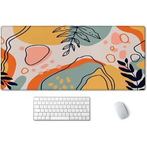 SSOIU Gaming Mouse Pad, Extended Mouse Pad, 35.5x15.7inch XXL Large Big Computer Keyboard Mouse Mat Desk Pad with Non-Slip Base and Stitched Edge for Home Office Gaming Work, Beaches Sunny day