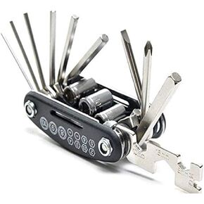 GBIS Portable 16 in 1 Multi-Function Bike Bicycle Cycling Mechanic Repair Tool Kit Combination Repair Steel Tool Set for Mountain Bike Road Bike Racing Bike