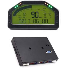 DEJUN Car Race Dash Dashboard, DO908 Car Combination Gauge Meter Sensor Kit Multifunctional Car Dashboard Dash Display for 12V Racing Car Meter
