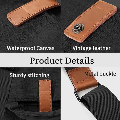 حقيبة ماسنجر للرجال حقيبة يد قماشية كلاسيكية، حقيبة عمل كروس مقاومة للماء، حقيبة كتف عصرية للكمبيوتر المحمول in Kuwait