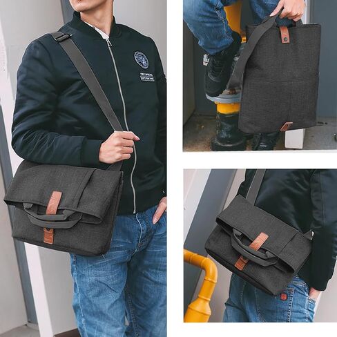 حقيبة ماسنجر للرجال حقيبة يد قماشية كلاسيكية، حقيبة عمل كروس مقاومة للماء، حقيبة كتف عصرية للكمبيوتر المحمول in Kuwait
