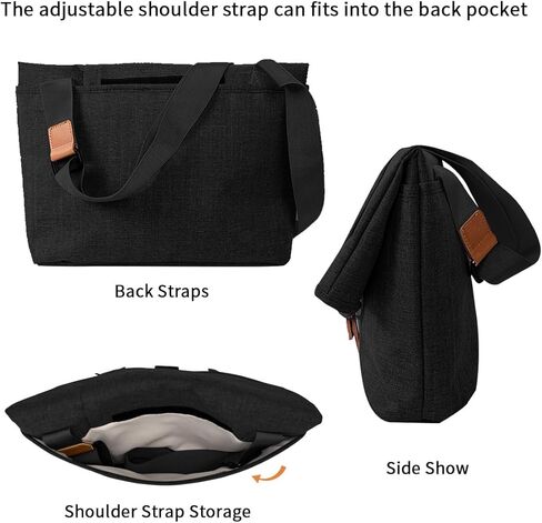 حقيبة ماسنجر للرجال حقيبة يد قماشية كلاسيكية، حقيبة عمل كروس مقاومة للماء، حقيبة كتف عصرية للكمبيوتر المحمول in Kuwait