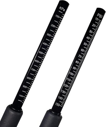مقياس ضغط الإطارات للخدمة الشاقة، مقياس إطار تشاك هوائي مزدوج الرأس، أنبوب ممتد لقياس ضغط الإطارات للسيارات شبه الشاحنات 10-150 رطل لكل بوصة مربعة / 100-1000 كيلو باسكال in Kuwait