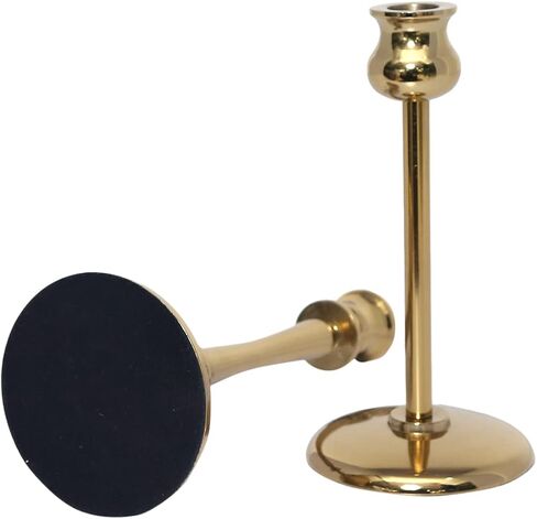 2 Pcs/Set Wedding Dinning Candlestick Holder, Candle Sticks Holders, Centerpiece Taper Candle Holder，Golden Candlelight Dinner Tabletop Ornaments for Party Wedding Christmas Decorations in Saudi Arabia