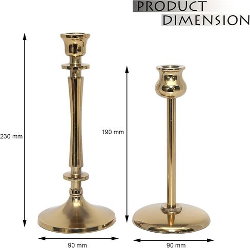 2 Pcs/Set Wedding Dinning Candlestick Holder, Candle Sticks Holders, Centerpiece Taper Candle Holder，Golden Candlelight Dinner Tabletop Ornaments for Party Wedding Christmas Decorations in Saudi Arabia
