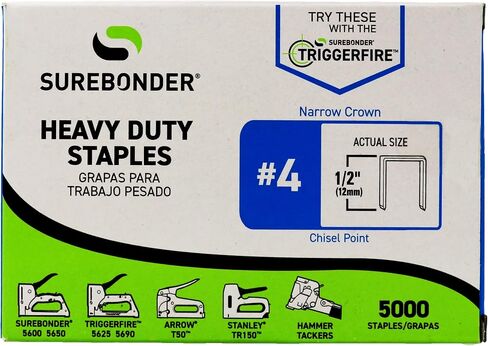 Surebonder 44403 #4 دبابيس شديدة التحمل بطول 1/2 بوصة، عدد 5000 في كل صندوق in Saudi Arabia