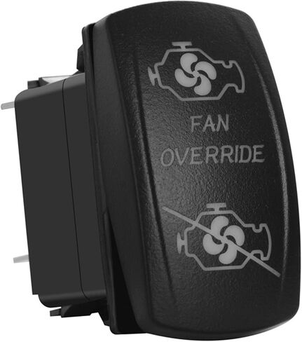 12V 24V RED Led Fan Override Rocker Switch with Wires 5 PIN ON-Off Toggle Switch for Car Polaris Truck Trailer RV ATV UTV SXS Dash Replace in Kuwait