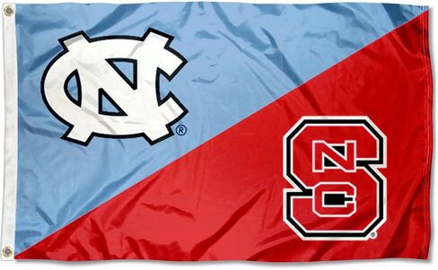 College Flags & Banners Co. UNC vs. North Carolina State House Divided 3x5 Flag in Saudi Arabia