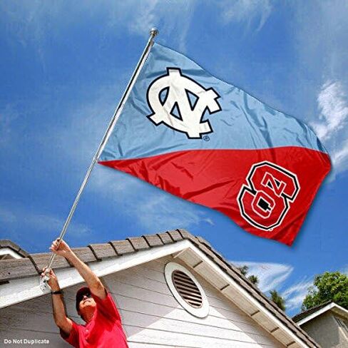 College Flags & Banners Co. UNC vs. North Carolina State House Divided 3x5 Flag in Saudi Arabia