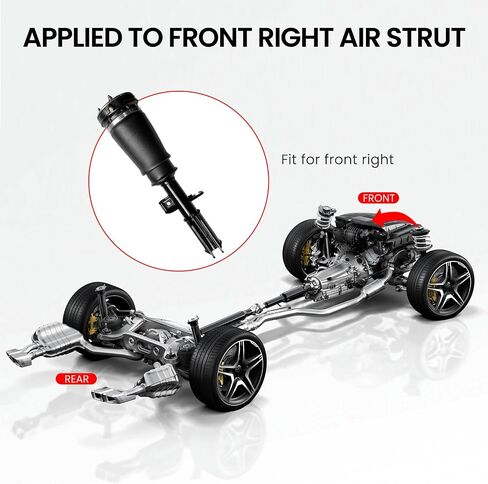 VIGOR Front Right Air Shocks Absorber Compatible with 1998-2007 BMW X5 E53 Car Air Strut, OEM Replace Number 37116757502, 37116761444 in Saudi Arabia