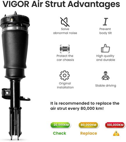 VIGOR Front Right Air Shocks Absorber Compatible with 1998-2007 BMW X5 E53 Car Air Strut, OEM Replace Number 37116757502, 37116761444 in Saudi Arabia