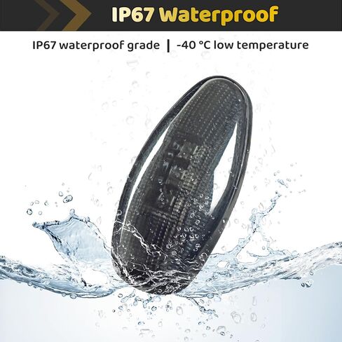 شاحنة مزدوجة السرير درابزين LED كهرمان أحمر جانبي ماركر أضواء عدسة دخان متوافقة مع سييرا سيلفرادو 2001-2014 1500 2500HD 3500HD، 2001-2006 3500، التوصيل والتشغيل، مقاوم للماء IP67 (2xAmber و 2xRed) in Kuwait