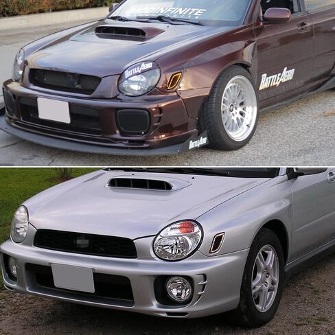 ل 2002 2003 سوبارو امبريزا WRX RS TS استبدال المصد الأمامي إشارة الجانب ماركر أضواء النهار الجري 2 في 1 Led مصباح عدسة المدخن in Kuwait