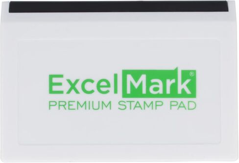 ExcelMark Ink Pads for Rubber Stamps Medium Size 2-5/8" by 4-1/4" (Black) in Kuwait