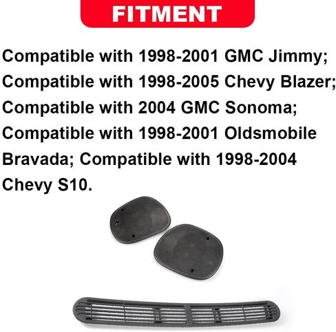 CHEDA Dash Board Grille Speaker Cover Compatible with 1998 1999 2000 2001 2002 2003 2004 2005 S10/S15/Blazer/Jimmy in Saudi Arabia