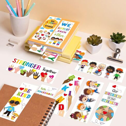 120 قطعة من الإشارات المرجعية للعودة إلى المدرسة للأطفال، مجموعة إشارات مرجعية للتنوع السائب، إشارات مرجعية تحفيزية مزدوجة الجوانب للمعلمين والطلاب في اليوم الأول من المدرسة، هدايا مكافأة عيد الميلاد في الفصل الدراسي in Kuwait