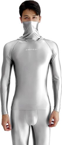 Hyperion Series Multifunctional hat high Neck Sunscreen Long Sleeve Running T-Shirt Shiny and Breathable in Kuwait