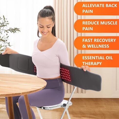 Red Light Therapy Belt - Near Infrared Light Therapy & Red Light Therapy for Body, Relaxing Muscle, Inflammation, Improve Circulation - Infrared Therapy or Infrared Light Therapy Device in Saudi Arabia