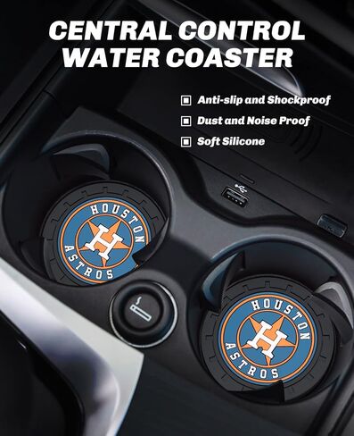 لأكواب حامل أكواب السيارة Huston Astros، قواعد أكواب السيارة لمحبي البيسبول لحامل أكواب السيارة، إدراج حامل أكواب السيارة Huston Astros، تذكار/هدايا لمحبي البيسبول، بساط كأس السيارة من السيليكون غير القابل للانزلاق، 2.75 بوصة in Kuwait
