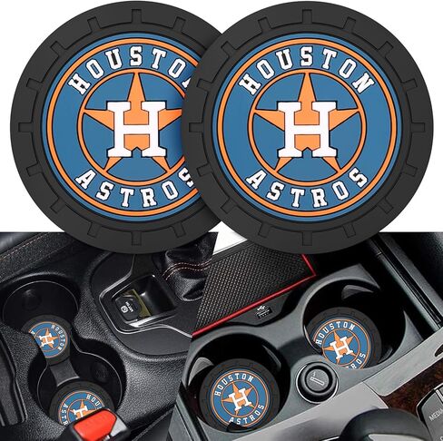 لأكواب حامل أكواب السيارة Huston Astros، قواعد أكواب السيارة لمحبي البيسبول لحامل أكواب السيارة، إدراج حامل أكواب السيارة Huston Astros، تذكار/هدايا لمحبي البيسبول، بساط كأس السيارة من السيليكون غير القابل للانزلاق، 2.75 بوصة in Kuwait